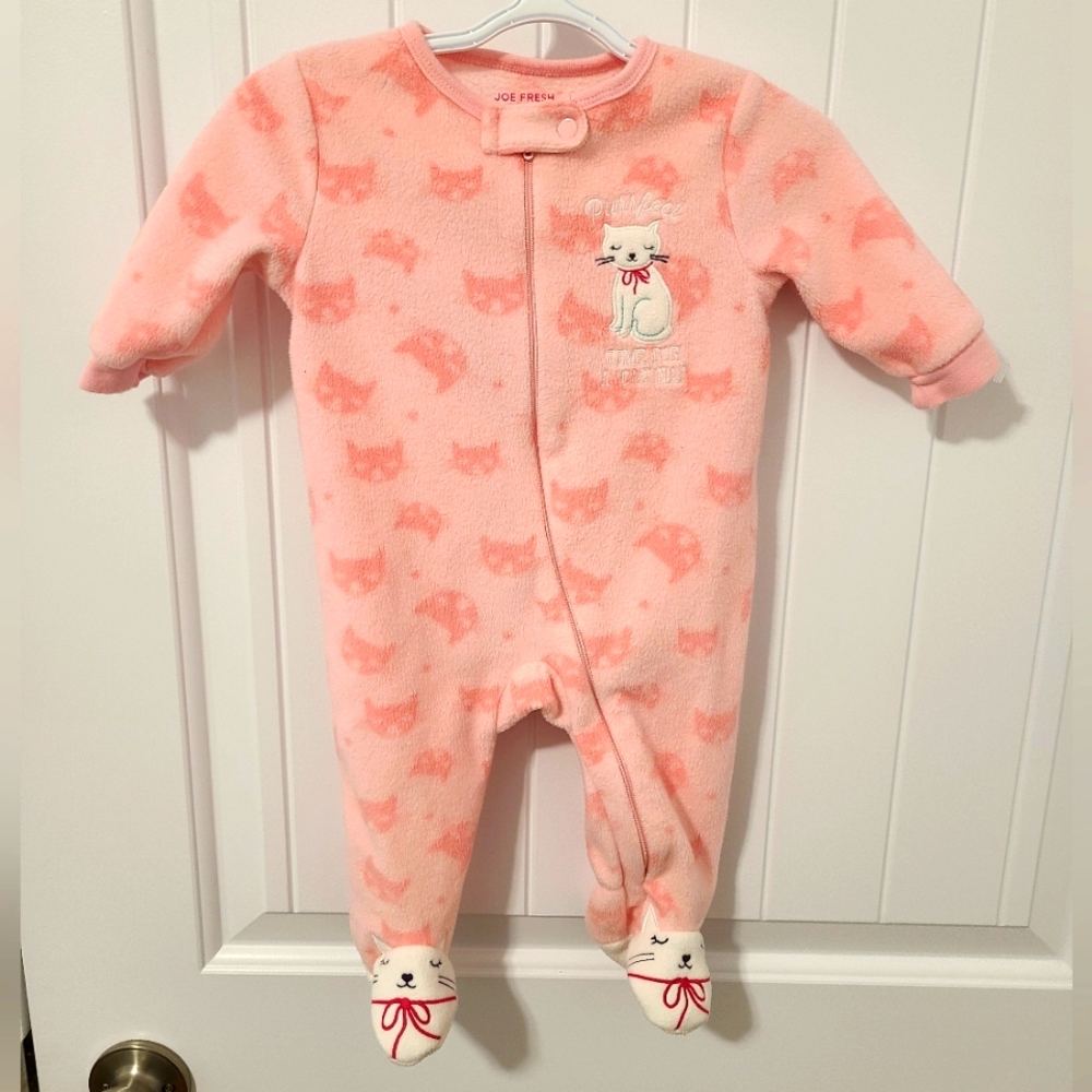 🌟5/$25 Joe Fresh Cat Baby Sleeper/Footie Size 3-6 Months